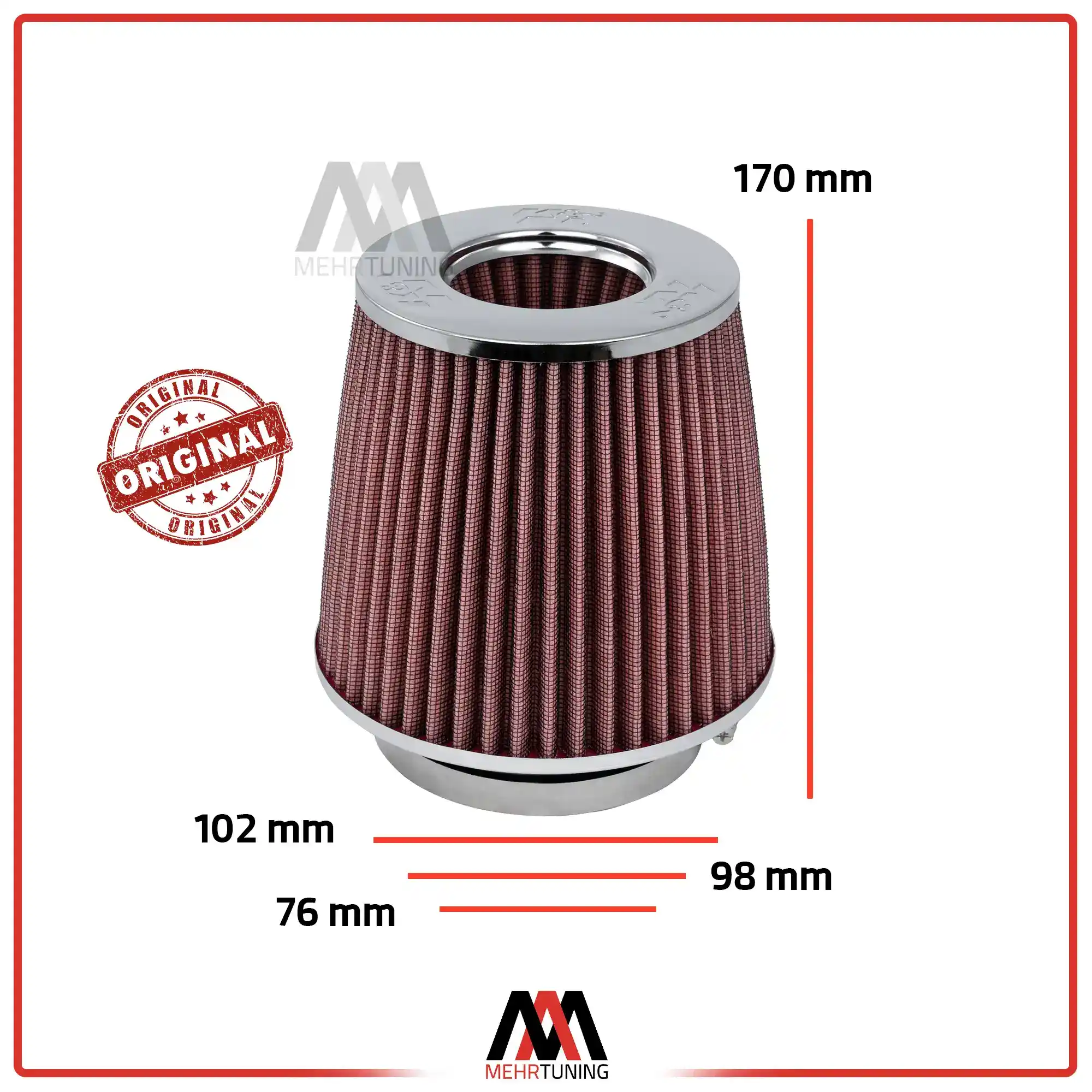 فیلتر هوا k&n اورجینال با آداپتور نصب 1 فیلتر هوا k&n اورجینال با آداپتور نصب