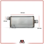 قیمت سنتر اگزوز کتابی وسط به کنار طول 455