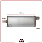 سنتر اگزوز کتابی وسط به کنار مگنافلو