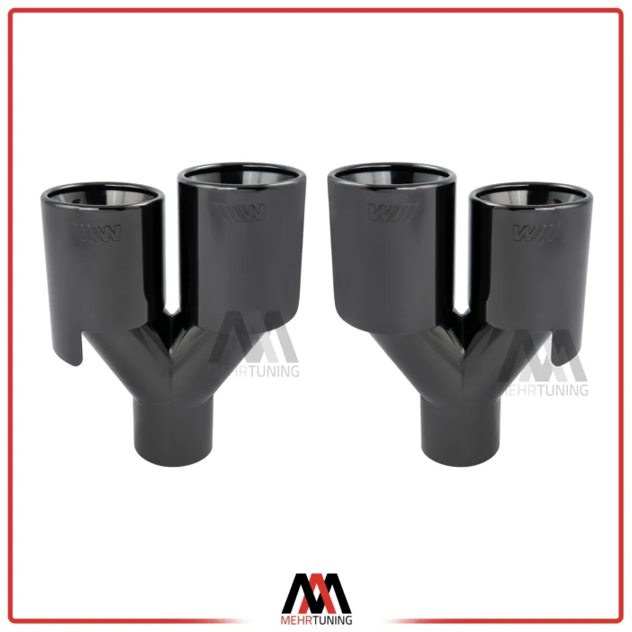 سر اگزوز دو لول جفت لبه گرد BMW